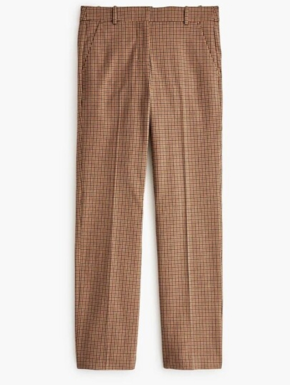 JCrew NWT Kallie Brown Houndstooth Straight Pant